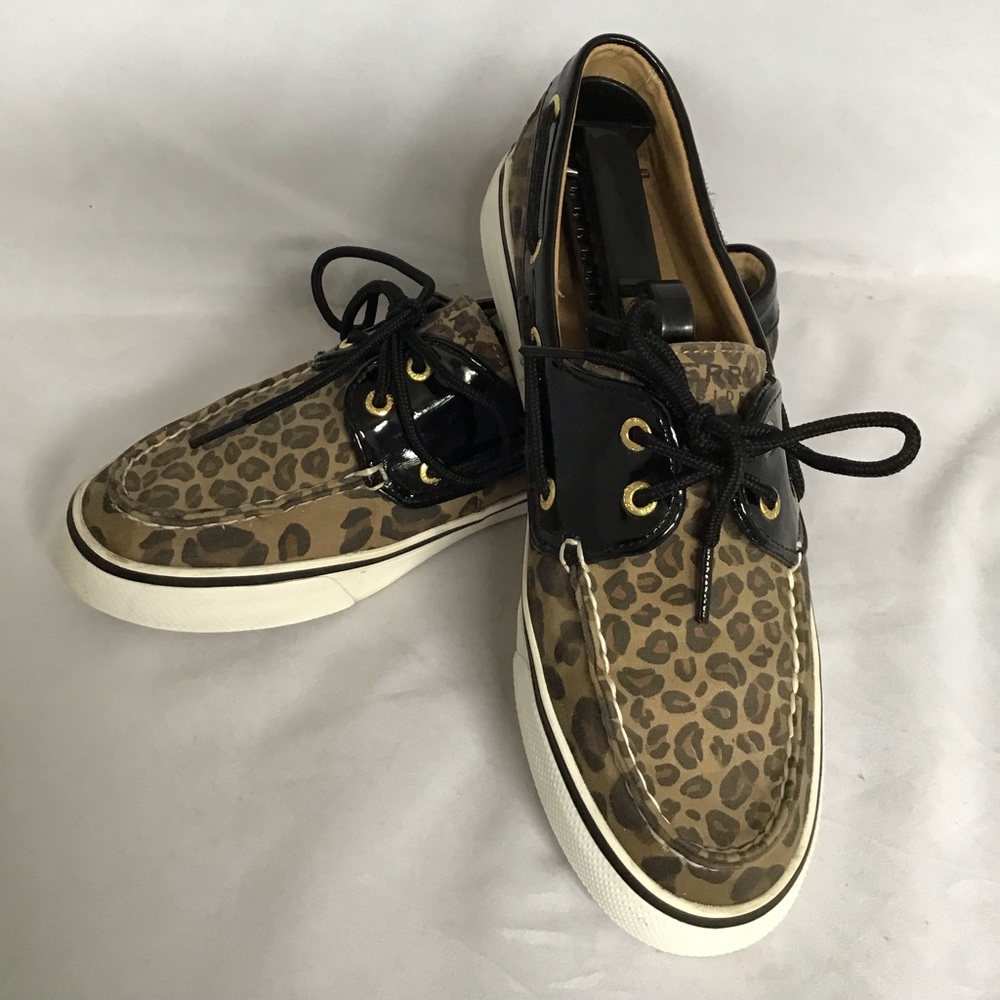 Speedy Top-Sider Two-Eye Boat Shoes Cheetah Sz 8